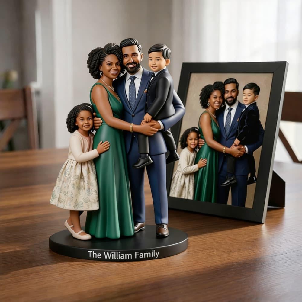 Family figurine reference for a personalized keepsake