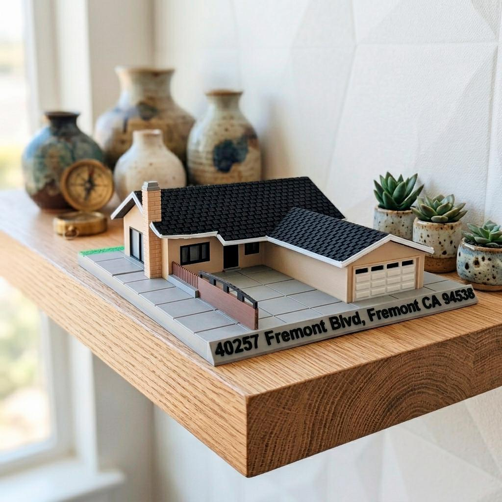 Detailed miniature house reference for a custom building model